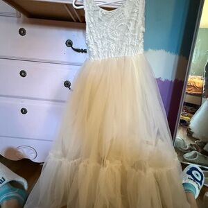 Elegant Cream Kids Dress